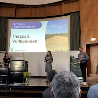 Impressionen vom 9. Forum Agroforstsysteme vom 27.-28.09.2023 in Freiburg