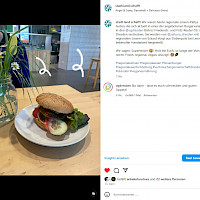 April 2024: Kostprobe regionaler Linsenburger im VG Bistro